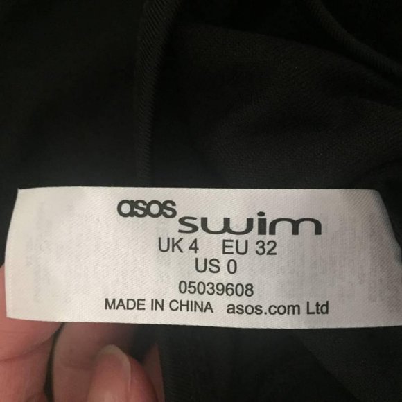 ASOS BLACK halter one piece swim suit - new! US size 0 - Picture 6 of 8